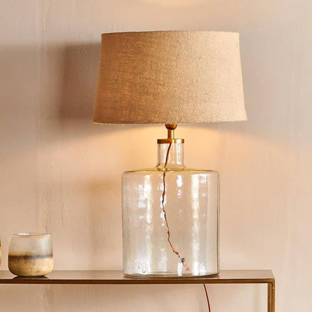 Glass table deals lamps uk